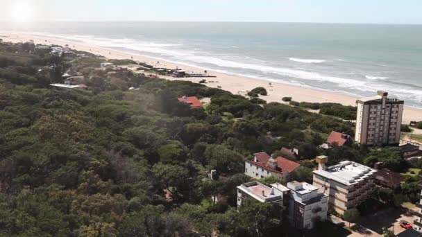Vista Panorâmica Sobre Villa Gesell Oceano Atlântico Província Buenos Aires — Vídeo de Stock