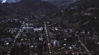 San Martin de los Andes, Neuquen, Arjantin 'de. Yüksek Açı Görünümü. 