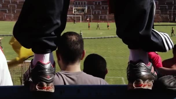 Multitud Aficionados Estadio Fútbol Argentina — Vídeo de stock