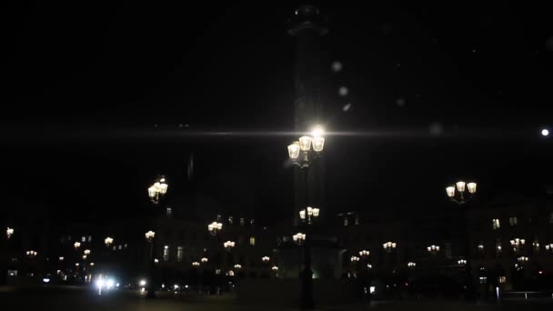 Vendome Gecesi Paris Fransa — Stok video