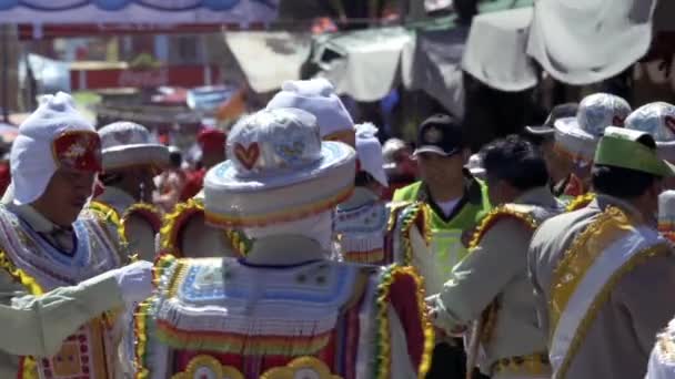 Cochabamba Bolivia Augusti 2019 Jungfrun Urkupina Festivalen Bolivia Sprudlande Boliviansk — Stockvideo