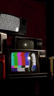 Gürültülü TV Koleksiyonu, Test Örnekleri ve Tek Yeşil Ekran - Dikey 4K