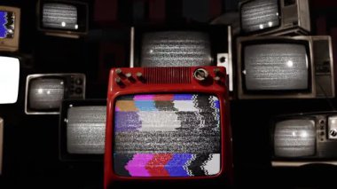 Brasilia Federal Bölgesi Bayrağı Nostaljik TV Ekranları - 4K