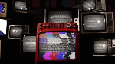 Clark County Bayrağı Vintage TV 'lerde - 4K