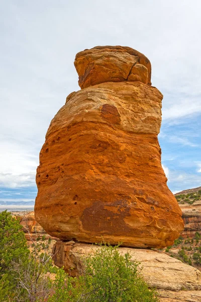 Eroded Rock Sky Devils Kitchen Colorado National Monument Colorado — Stock Photo, Image