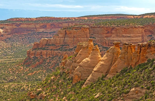 Luz Manhã Sobre Formações Red Rock Canyon Colorado Monumento Nacional — Fotografia de Stock