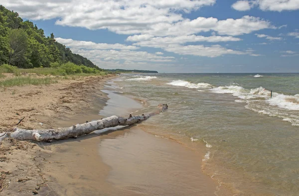 Rustig Lake Shore Beach Saugatuck Dunes State Park Langs Het — Stockfoto