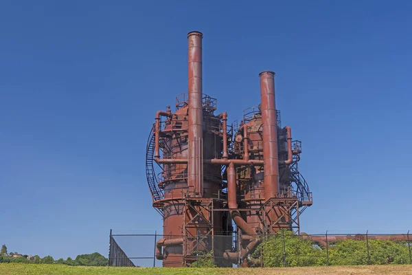 Oude Industriële Apparatuur Voor Kolenvergassing Een Gas Werkt Park Seattle — Stockfoto
