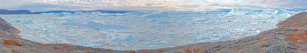 Panorama Del Fiordo Caída Del Fiordo Ilulissat Groenlandia —  Fotos de Stock