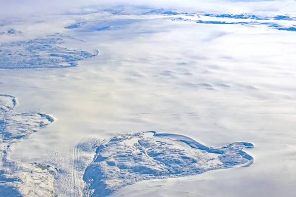 Vista Aérea Del Casquete Hielo Groenlandia Cerca Kangerlussuaq Groenlandia —  Fotos de Stock
