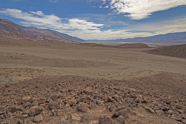 Death Valley Panorama Retirado Passeio Artistas Olhando Para Badwater Basin — Fotografia de Stock