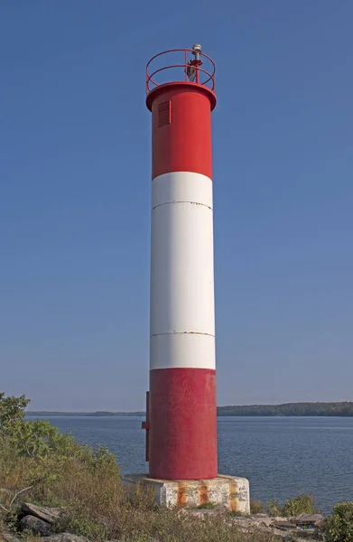 Latarnia Morska Great Lakes Point Nad Jeziorem Huron Parku Prowincji — Zdjęcie stockowe