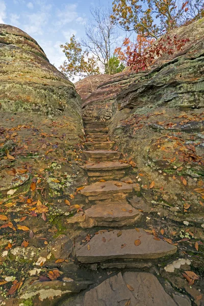 Man made steps in a rocky Trail — Stock Photo, Image