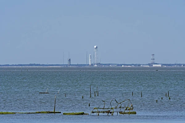 Rocket on the Pad for a Space Launch