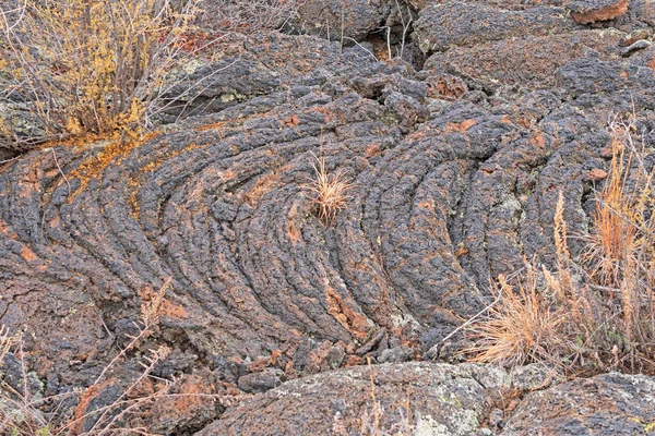 Lava Pahoehoe Endurecida Malpais Monumento Nacional Novo México — Fotografia de Stock