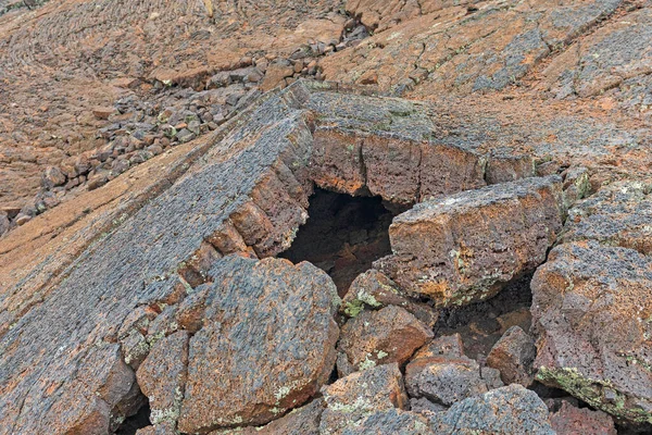 Σπασμένο Lava Μπλοκ Ένα Παλιό Lava Field Στο Malpais Εθνικό — Φωτογραφία Αρχείου