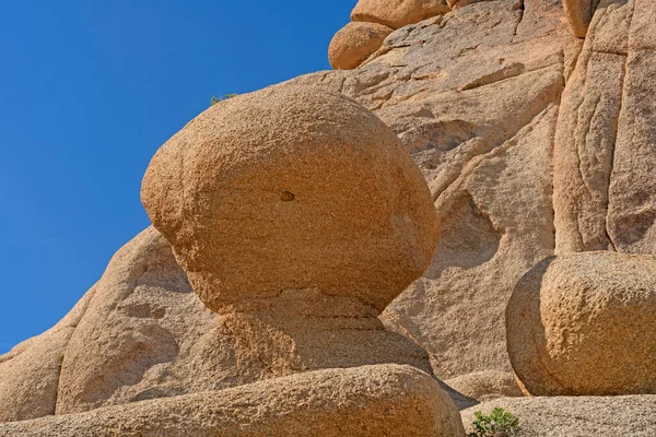 Granit Érodé Inhabituel Dans Désert Dans Parc National Joshua Tree — Photo