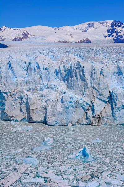 Águas Geladas Montanhas Geladas Uma Paisagem Glacial Glaciar Perito Moreno — Fotografia de Stock