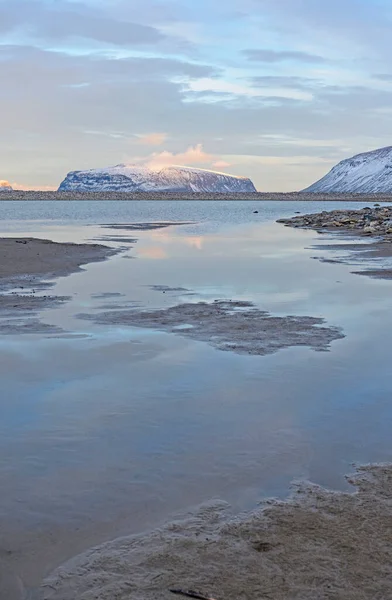 Soumrak Sestupuje High Arctic Sunneshine Bay Ostrově Baffin Nunavutu Kanada — Stock fotografie