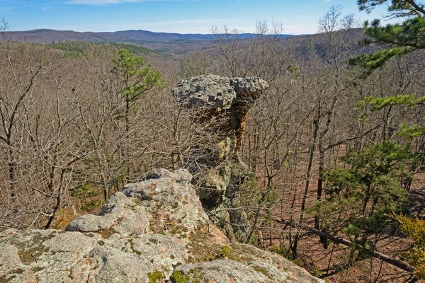 Piedesztál Rock Panoráma Ozark Hegységben Arkansasban — Stock Fotó