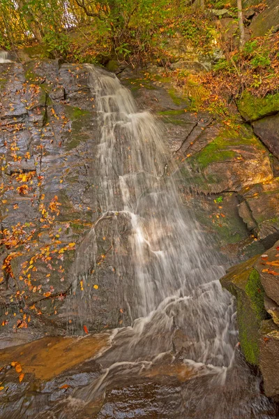 Ruhige Juney Whank Falls Frühherbst Den Great Smoky Mountains North — Stockfoto