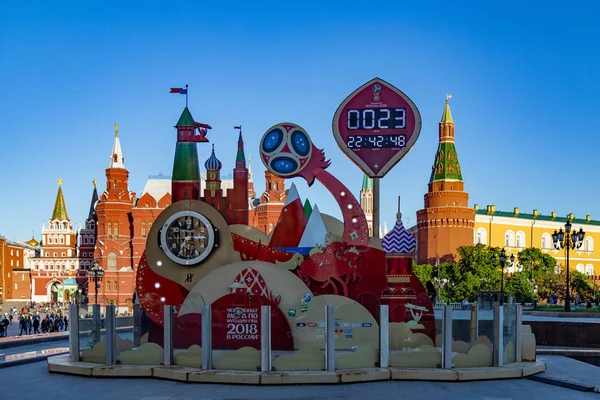 Moscow Russia May 2018 Clock Countdown Days Hours Minutes Start — Stock Photo, Image