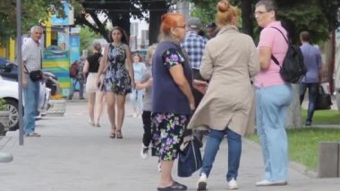 Sokakta broşür dağıtan ajitatör. Seçim kampanyası