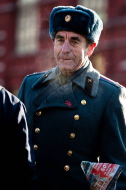 Moskova, Rusya - 15 Mart 2013: Toplantı için kırmızı kare üzerinde Stalin'in ölümünden bu yana 60 yıl.