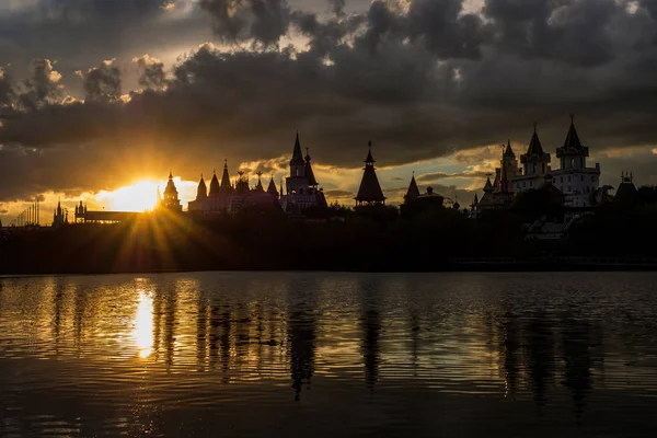 Prachtig Uitzicht Het Kremlin Izmailovo Door Middel Van Een Zilver — Stockfoto