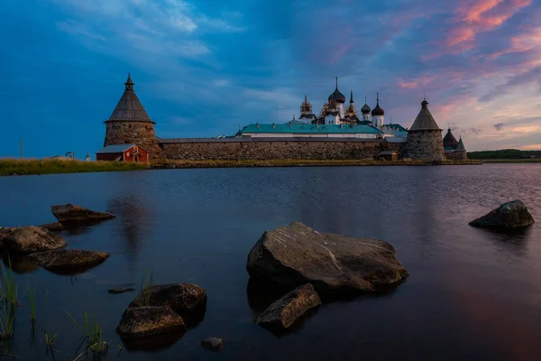 Belo Mosteiro Russo Solovki Dia Verão — Fotografia de Stock