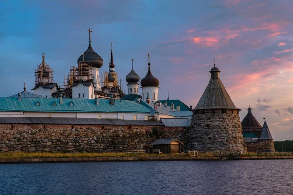 Hermoso Monasterio Ruso Solovki Día Verano — Foto de Stock