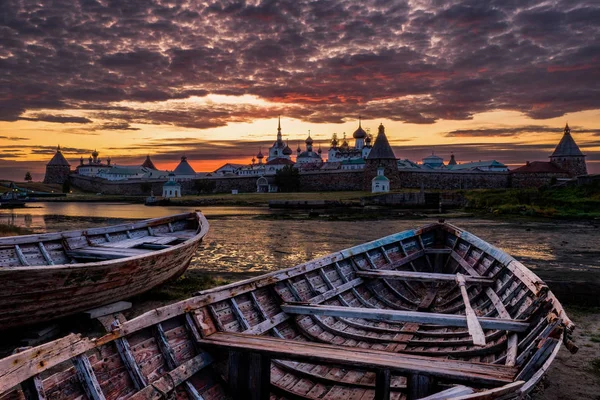 夏の日に美しいロシア Solovki 修道院 — ストック写真
