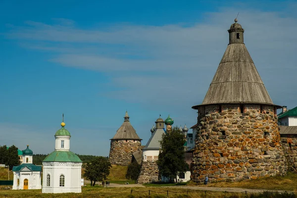 Красивый Русский Соловецкий Монастырь Летний День — стоковое фото