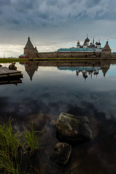 Mooie Russische Solovki Klooster Zomerdag — Stockfoto