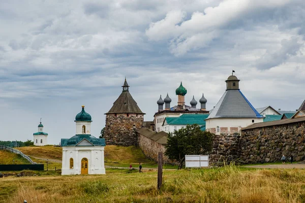 Красивый Русский Соловецкий Монастырь Летний День — стоковое фото