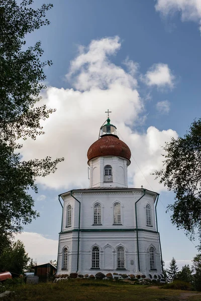 Iglesia Ascensión Colina Sekirnaya Monasterio Solovetsky Solovki — Foto de Stock