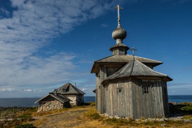 Andreevskiy skeç Bolşoy Zayatsky adada Solovetsky Manastırı.