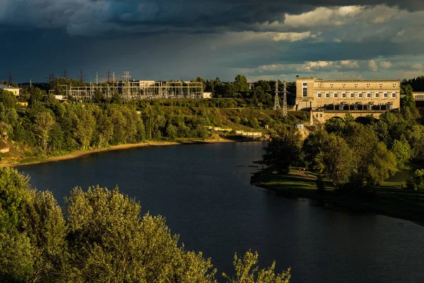 Utsikt Över Narva Från Fästningen Ivanoborod — Stockfoto