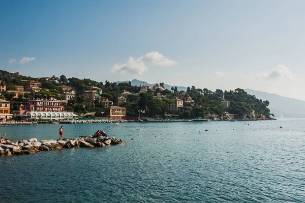 Talya Nın Ligurian Kıyısındaki Portofino Köyü — Stok fotoğraf