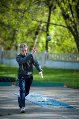 MOSCOW, RUSSIA - 13 Mayıs 2017 tarihinde Bocce İlerleme Şampiyonası Iskra Stadyumu, Moskova, Rusya.