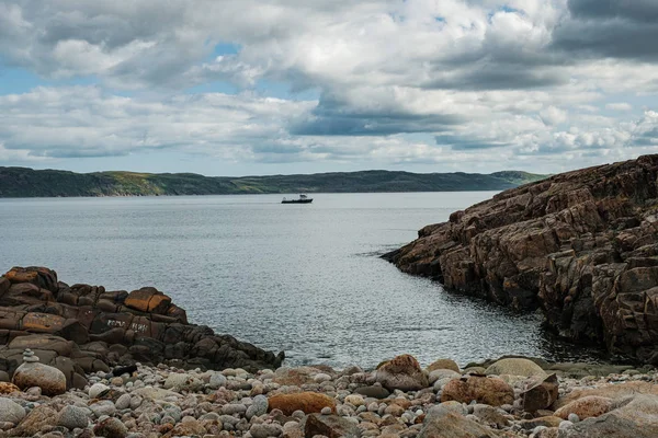 Teriberka civarında yeşil kutup tundra yaz manzara