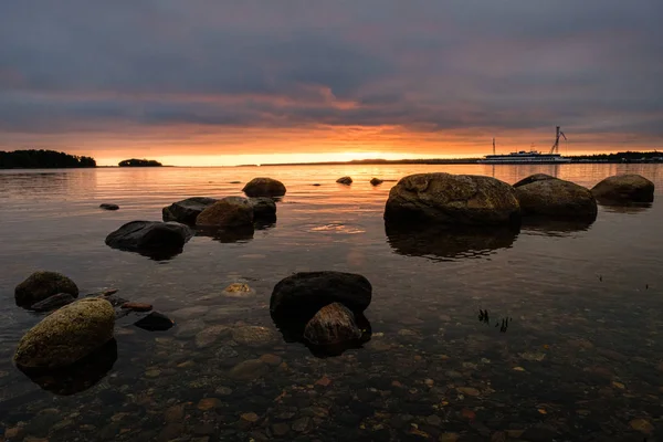 Northern sea landscape on the Solovetsky Islands