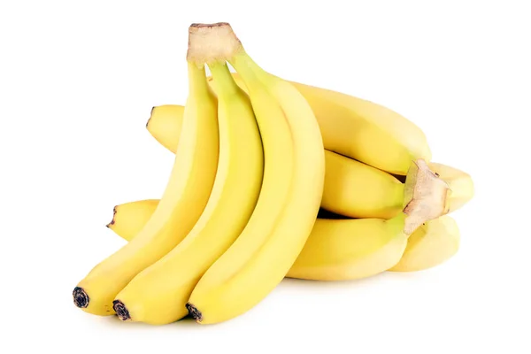 Reife Bananen auf weißem Hintergrund — Stockfoto