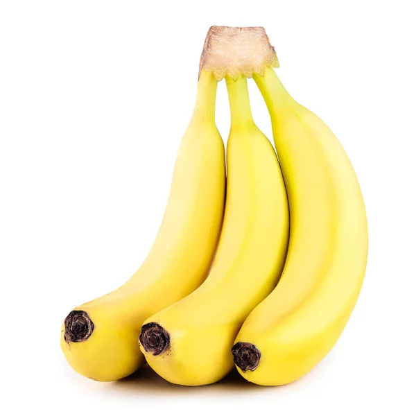 Rijp bananen op een witte achtergrond — Stockfoto
