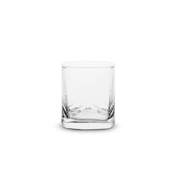 Un vaso de whisky vacío sobre un fondo blanco — Foto de Stock