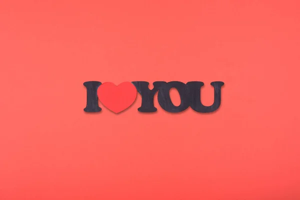 I love you on a red background — Stock Photo, Image