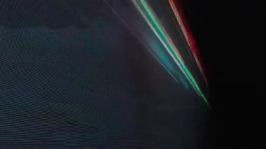 LED SMD video duvarı. Uzayda ve ışınlanmada yıldız ivmesinin animasyonu. Yanıp sönen Duvar Par ışıkları yanıp sönen ışıklar parlayan ışıklar hareket arka plan tasarımı Lider Konser Işıkları.