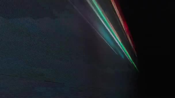 LED SMD 비디오 벽. 우주에서의 항성 가속과 텔레포트의 애니메이션. 깜박이는 벽 표시등이 배경 디자인 Led Concert Lights 를 깜박이게 한다. — 비디오