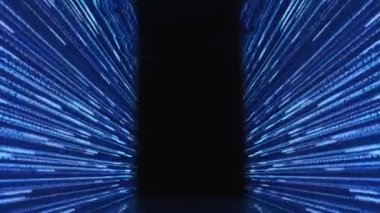  Uzayda ve ışınlanmada yıldız ivmesinin animasyonu. Renkli LED SMD video duvarlı karanlık oda. Yanıp sönen Duvar Par ışıkları yanıp sönen ışıklar parlayan ışıklar hareket arka plan tasarımı Lider Konser Işıkları