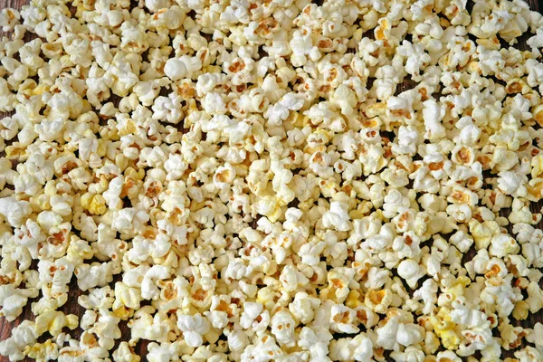 Molti Gustosi Popcorn Sfondo Vista Dall Alto Granturco Texture — Foto Stock